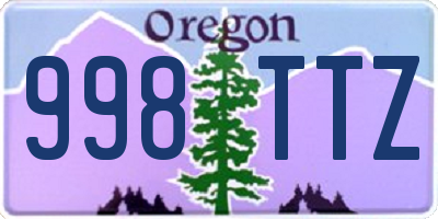 OR license plate 998TTZ