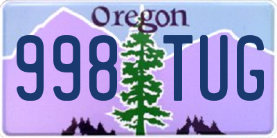 OR license plate 998TUG