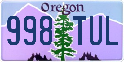 OR license plate 998TUL