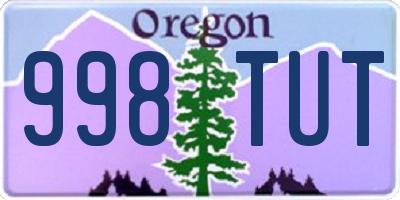 OR license plate 998TUT