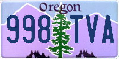 OR license plate 998TVA