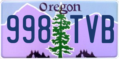 OR license plate 998TVB