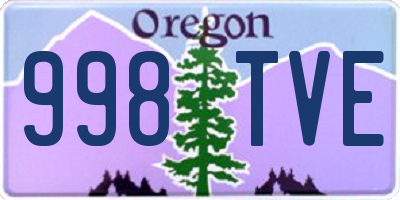 OR license plate 998TVE