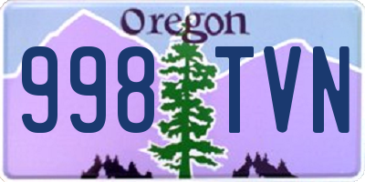 OR license plate 998TVN