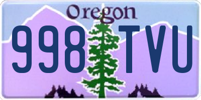 OR license plate 998TVU