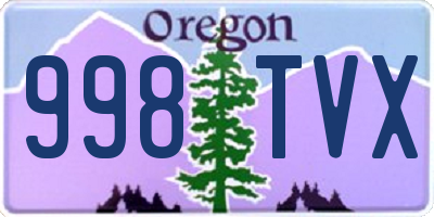 OR license plate 998TVX