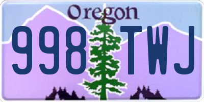 OR license plate 998TWJ