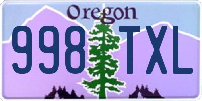 OR license plate 998TXL