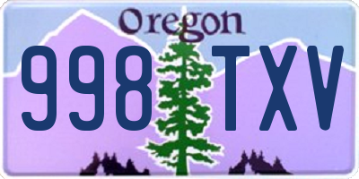 OR license plate 998TXV