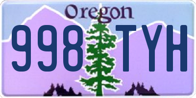 OR license plate 998TYH