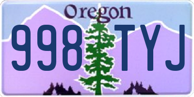 OR license plate 998TYJ