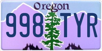 OR license plate 998TYR