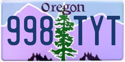 OR license plate 998TYT