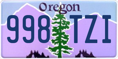 OR license plate 998TZI