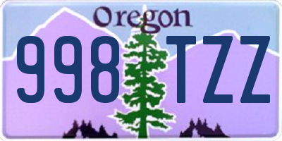 OR license plate 998TZZ