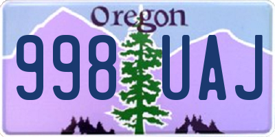OR license plate 998UAJ