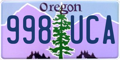 OR license plate 998UCA