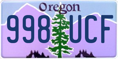 OR license plate 998UCF