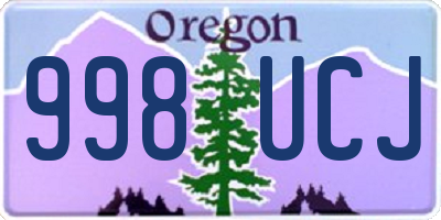 OR license plate 998UCJ