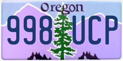 OR license plate 998UCP