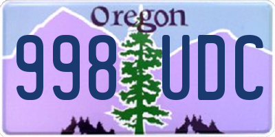 OR license plate 998UDC