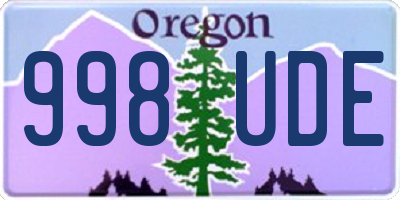 OR license plate 998UDE