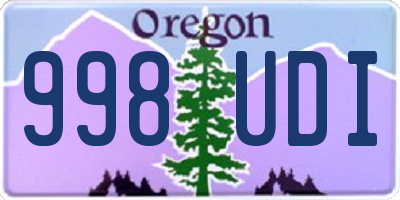 OR license plate 998UDI