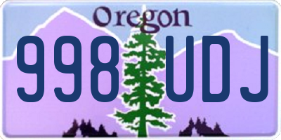 OR license plate 998UDJ