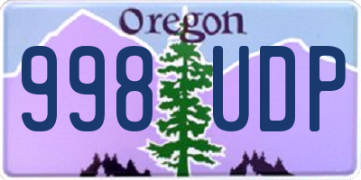 OR license plate 998UDP