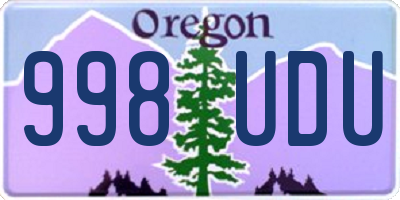 OR license plate 998UDU