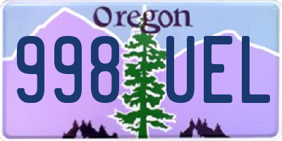 OR license plate 998UEL