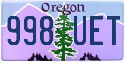 OR license plate 998UET