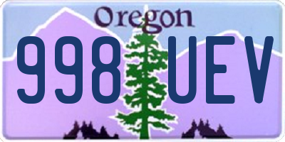 OR license plate 998UEV