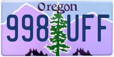 OR license plate 998UFF