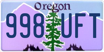 OR license plate 998UFT