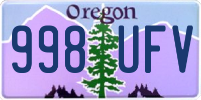 OR license plate 998UFV