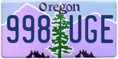 OR license plate 998UGE