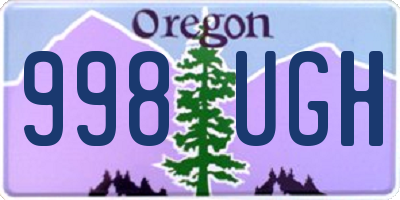 OR license plate 998UGH