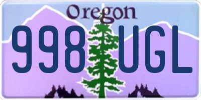 OR license plate 998UGL