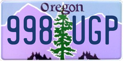 OR license plate 998UGP