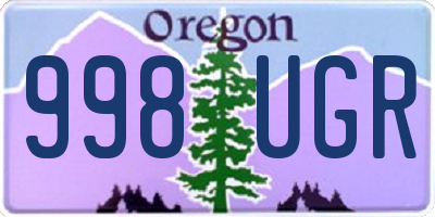 OR license plate 998UGR