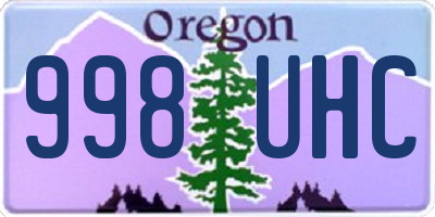 OR license plate 998UHC