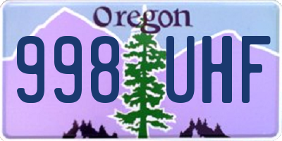 OR license plate 998UHF