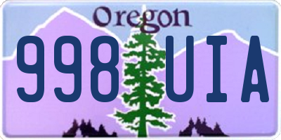 OR license plate 998UIA