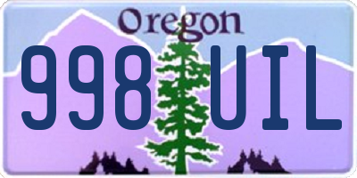 OR license plate 998UIL