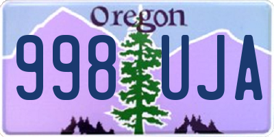 OR license plate 998UJA