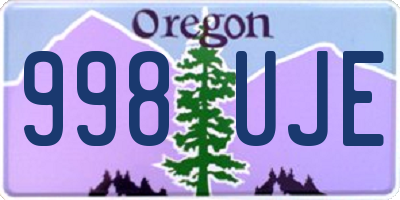 OR license plate 998UJE