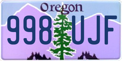 OR license plate 998UJF