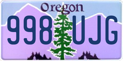 OR license plate 998UJG