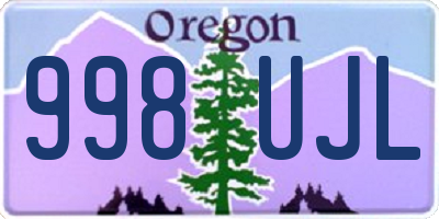 OR license plate 998UJL